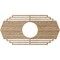 Ekena Millwork Chrysler Wood Fretwork Pierced Ceiling Medallion, Red Oak, 24"W x 12"H x 6 1/4"ID x 1/4"T CMWP24X12X0250CSRO - alternate 5